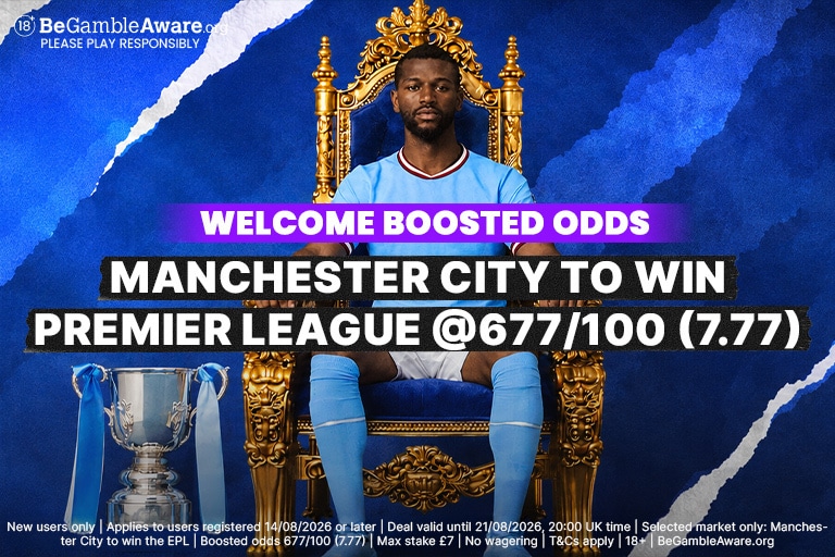 Welcome Boosted Odds – ManCity to win EPL promotion