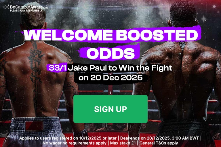 Welcome Boosted Odds offer for new customers promotion