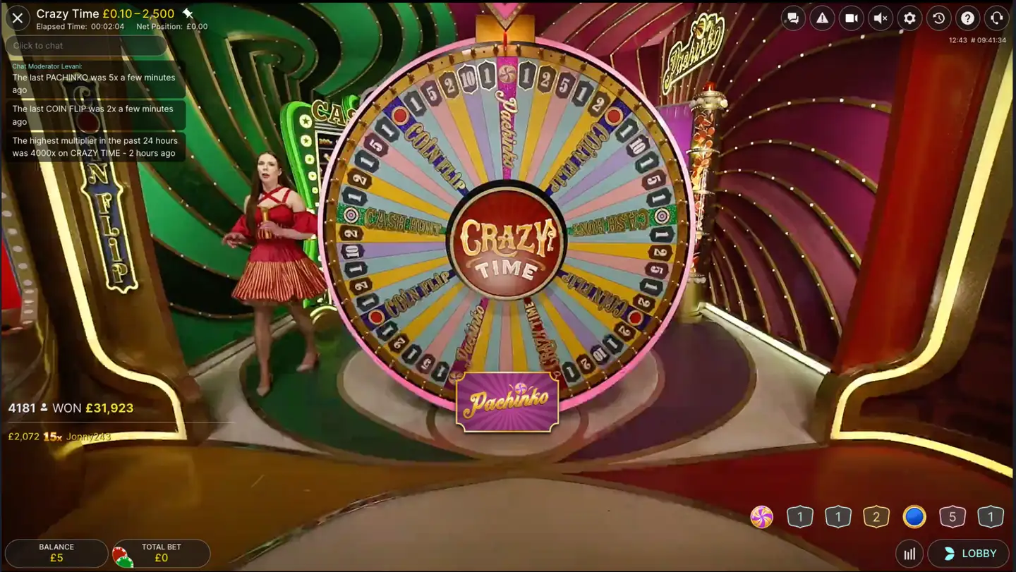 Crazy Time Pachinko Bonus