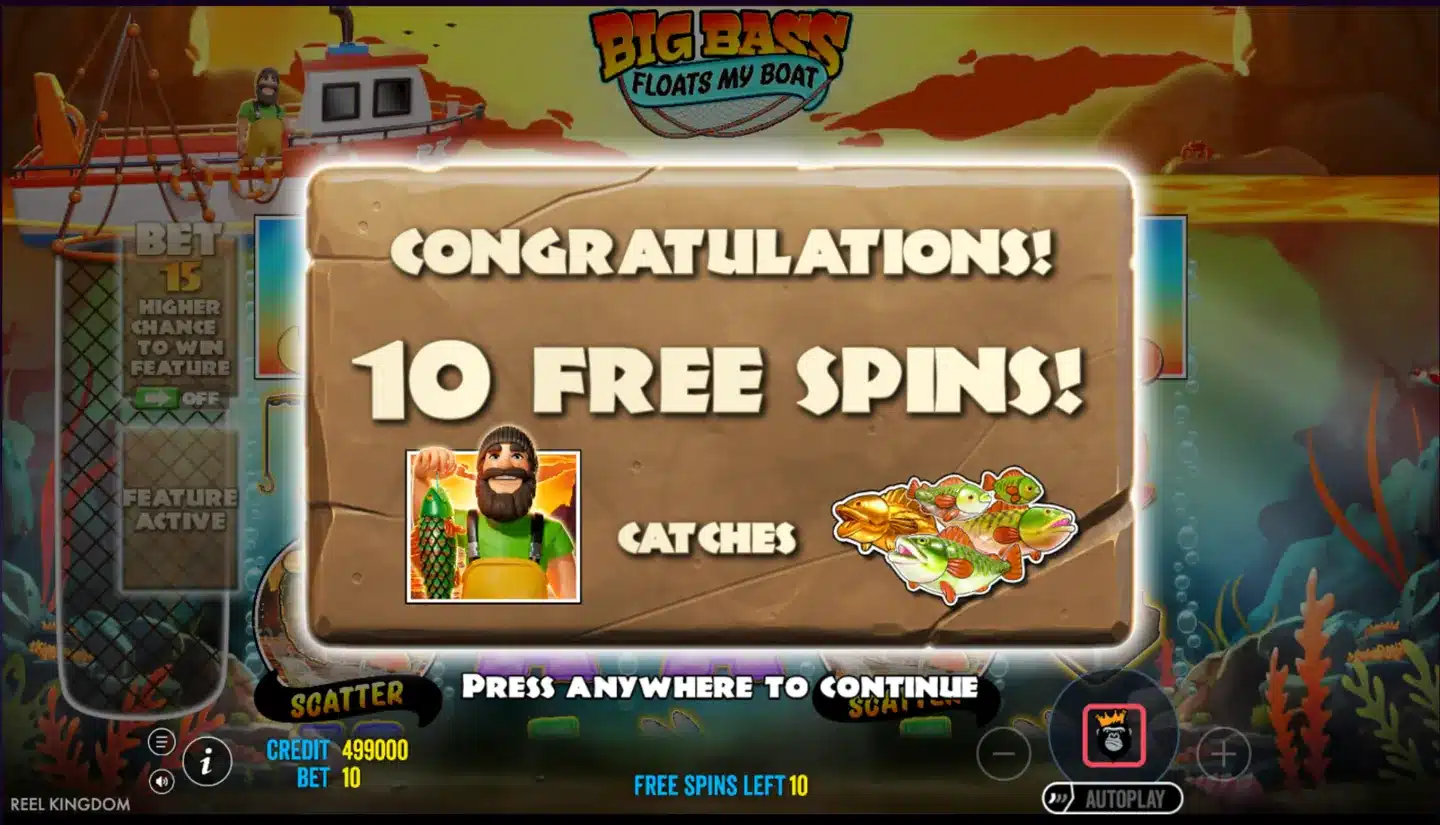 Big Bass Floats My Boat free spins