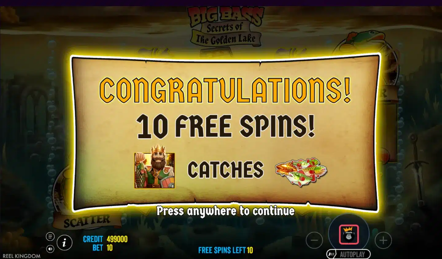 Big Bass Secrets of the Golden Lake free spins