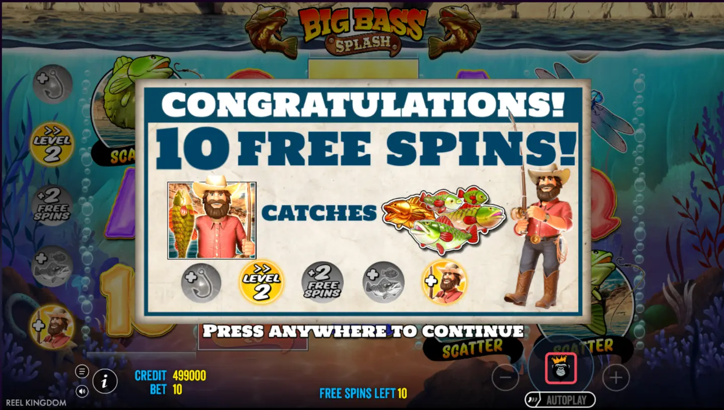 Big Bass Splash free spins
