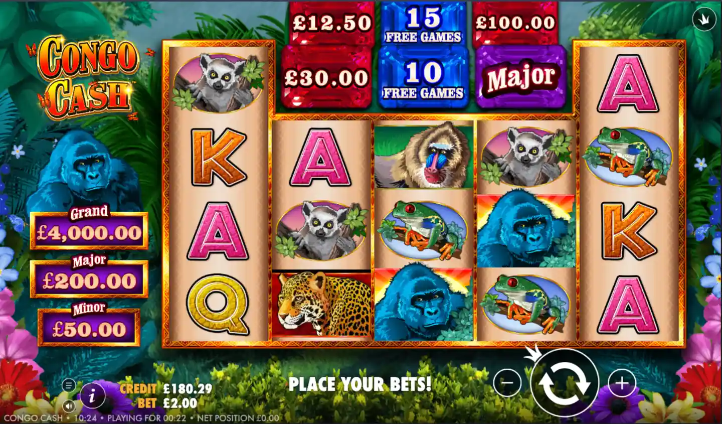 Congo Cash slot main game screen