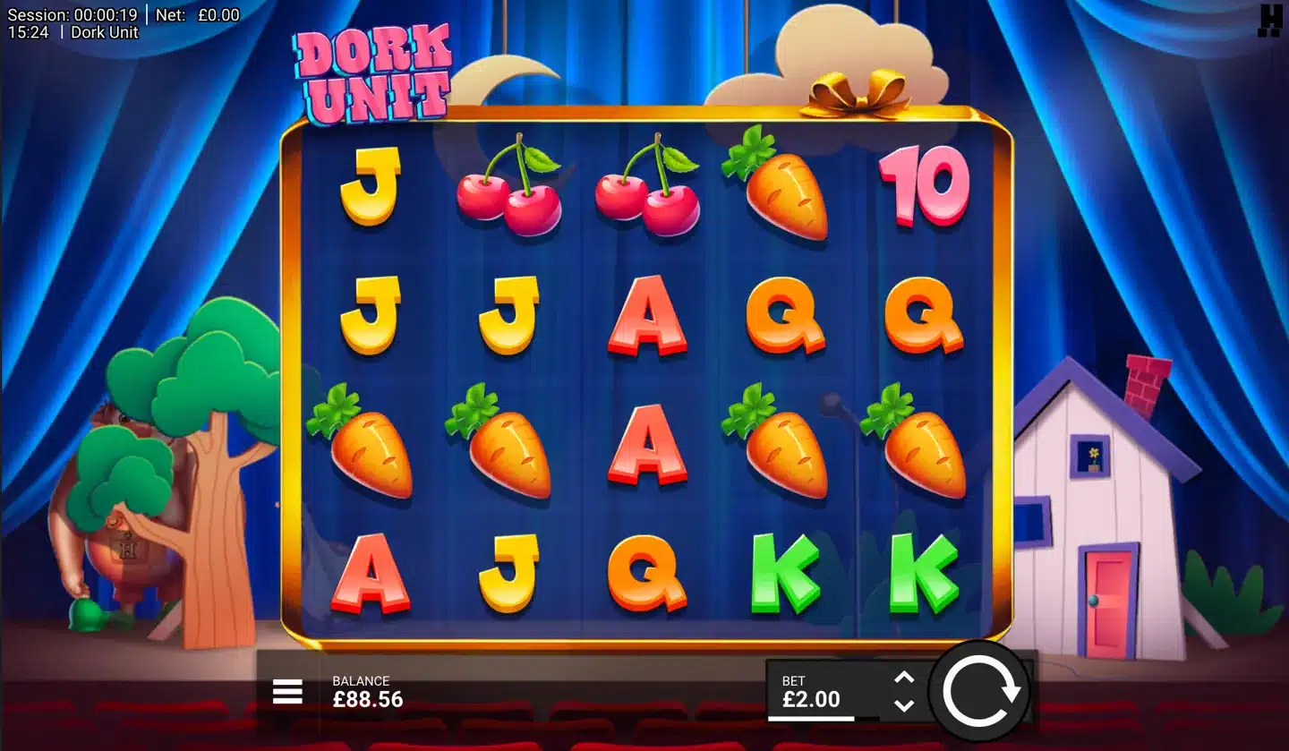 Dork Unit Slot main game screen