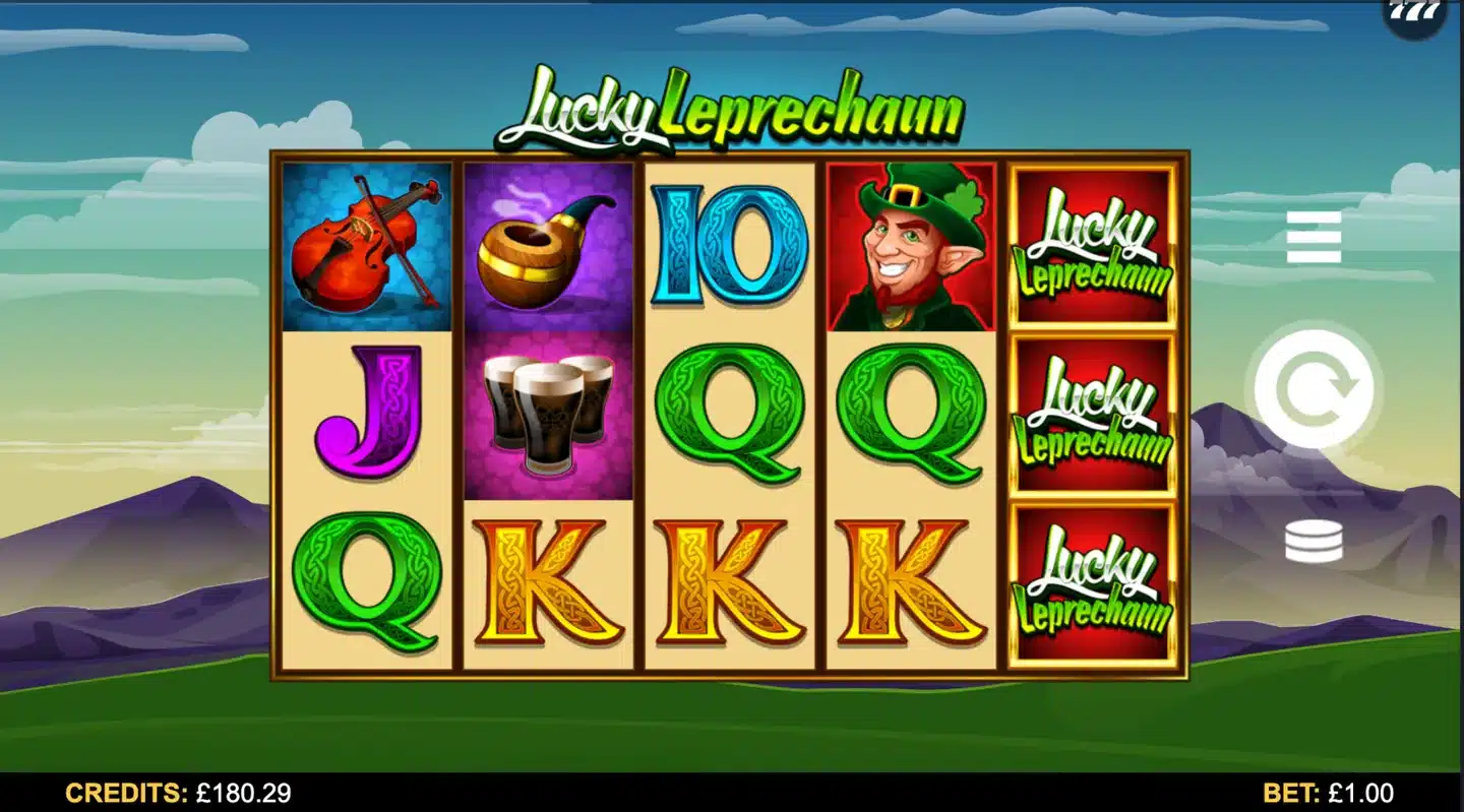 Lucky Leprechaun slot main game screen