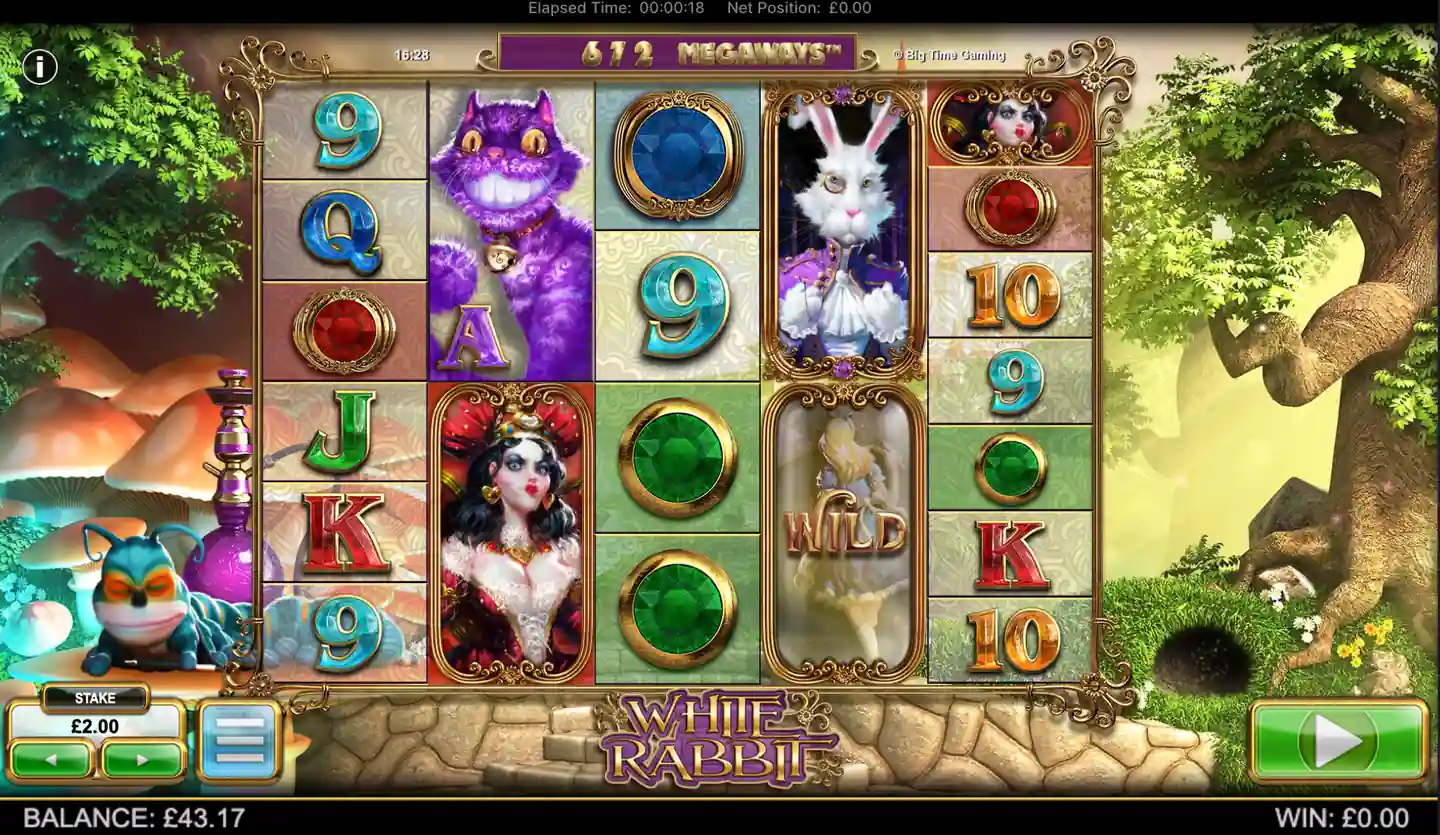 White Rabbit Megaways slot main game screen