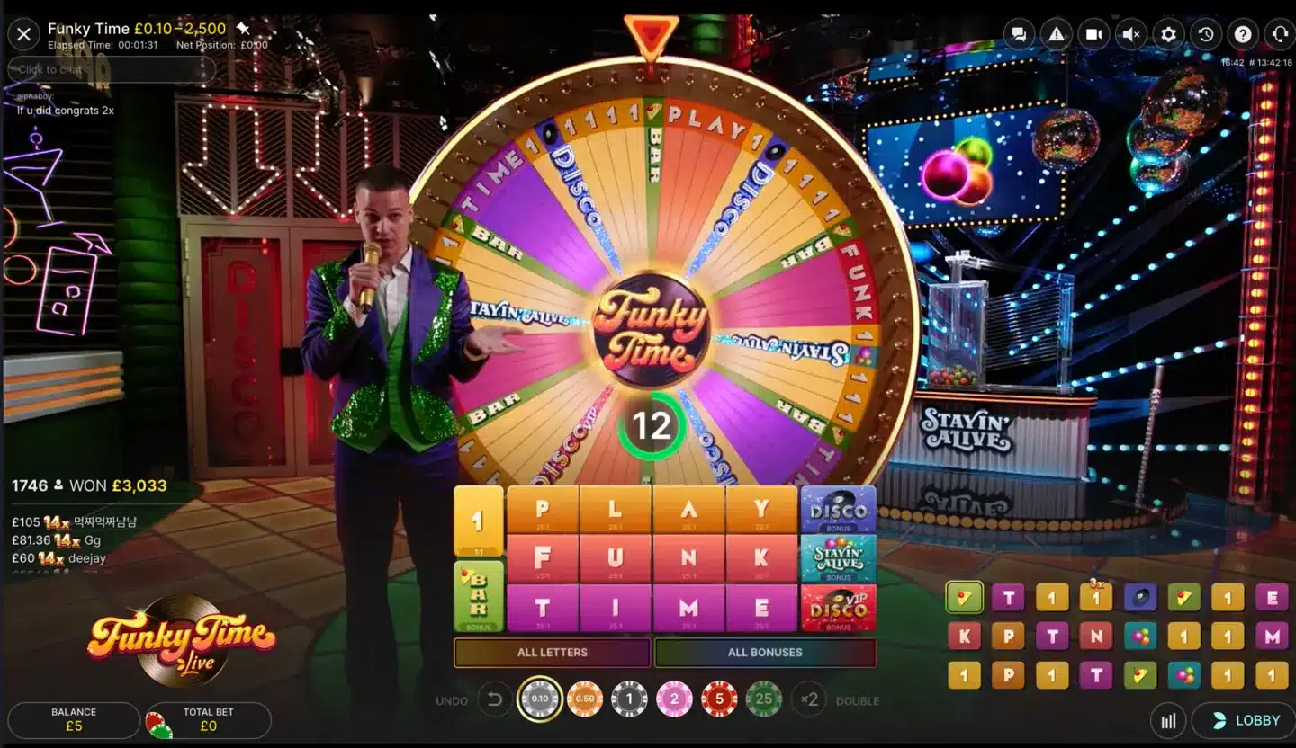 Funky Time Live Wheel Host