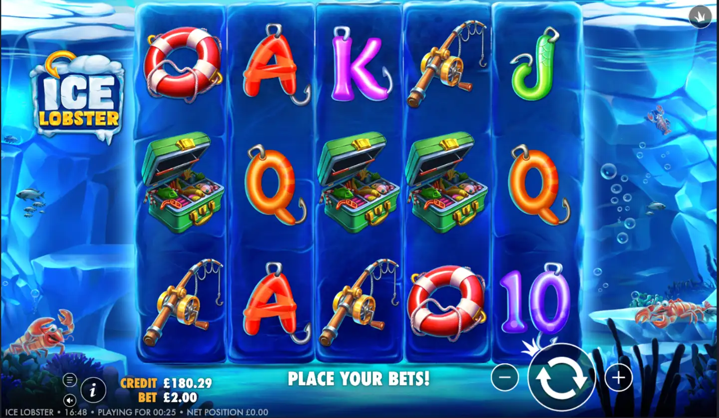 Ice Lobster slot main game screen