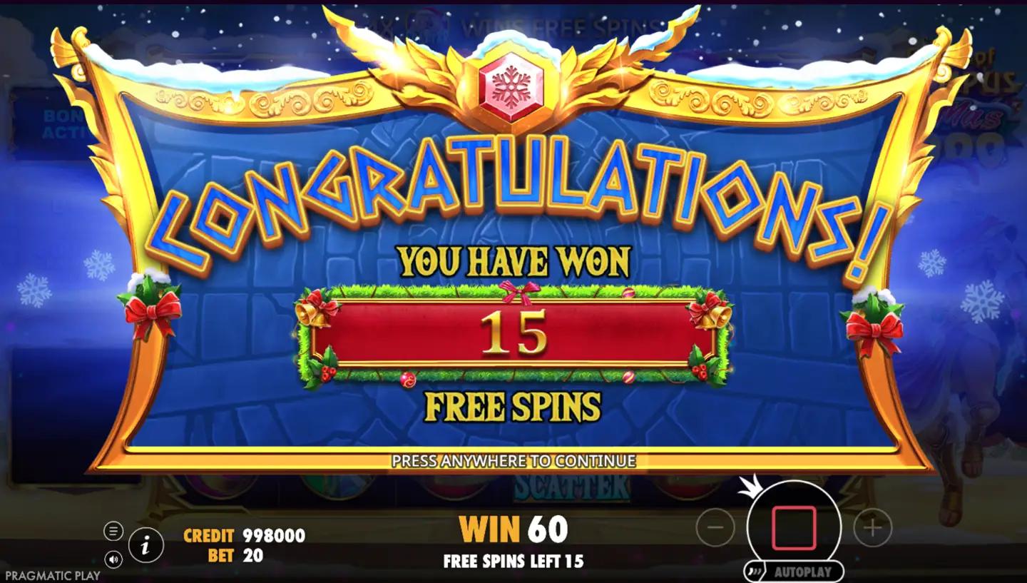 Gates of Olympus Xmas slot free spins