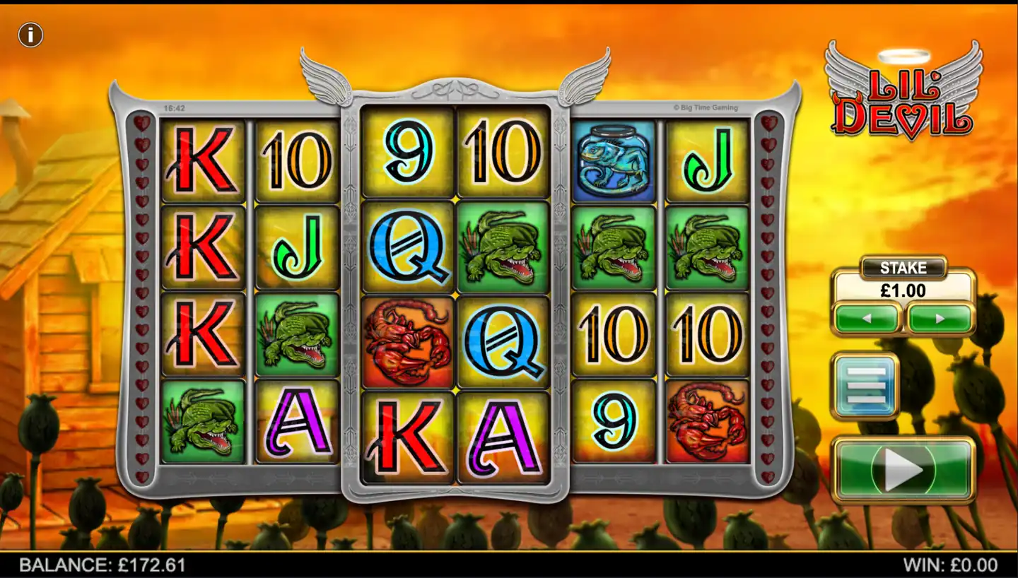 Lil Devil slot main game screen
