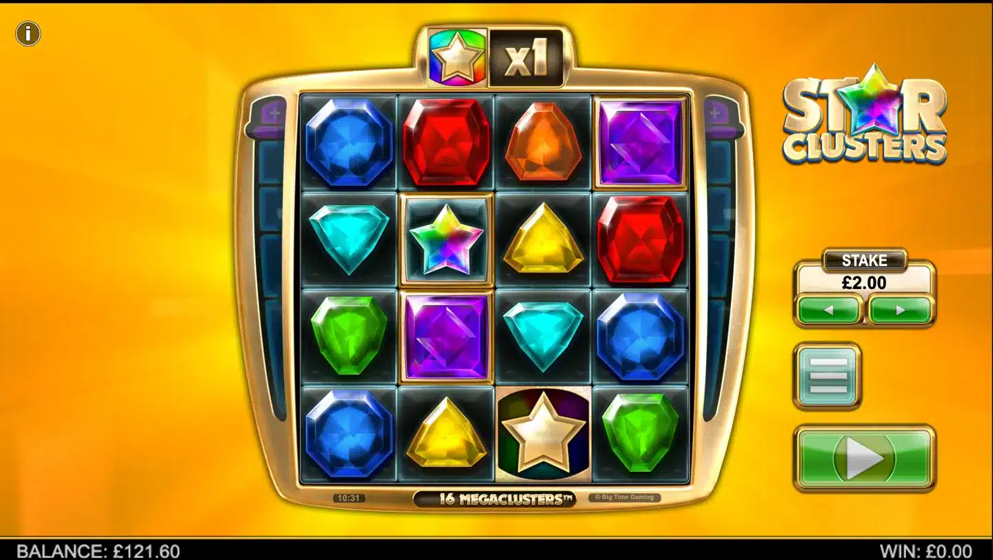 Star Clusters slot main game screen