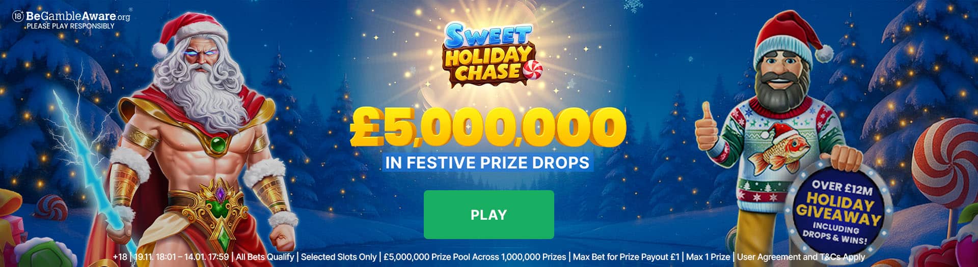 Sweet Holiday Chase - £5,000,000 prize pool promotion