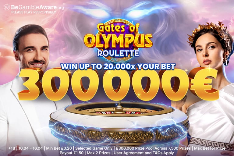 Spin Gates of Olympus Roulette for a share of £300K promotion
