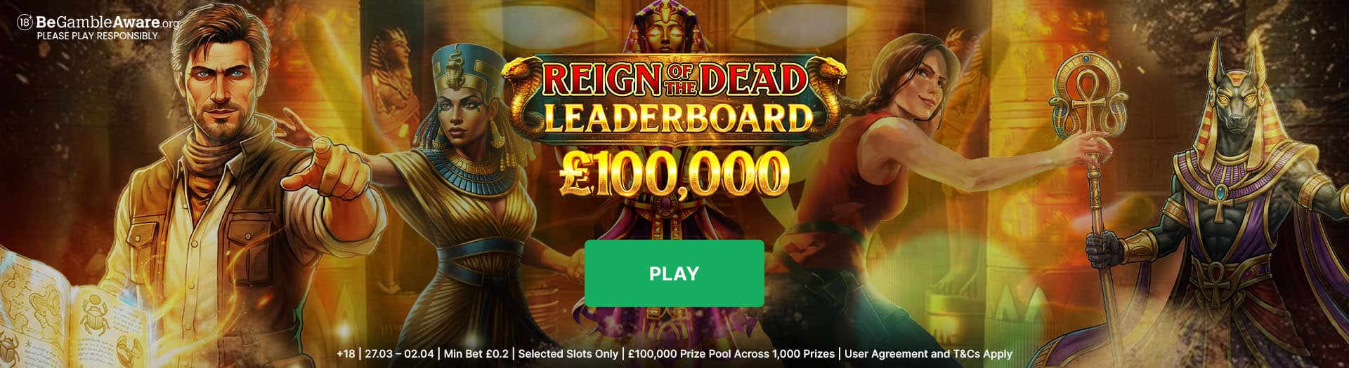 Join Reign of the Dead for a share of £100K in prizes promotion