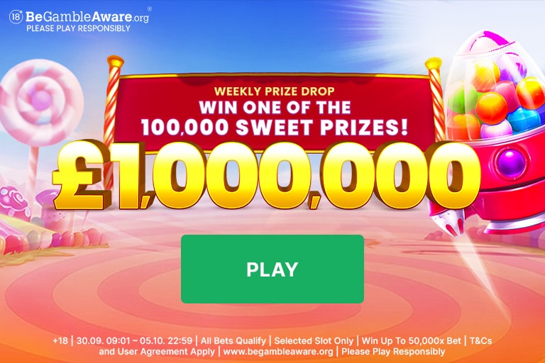 Sweet Rush Bonanza – £1,000,000 Weekly Prize Drop promotion