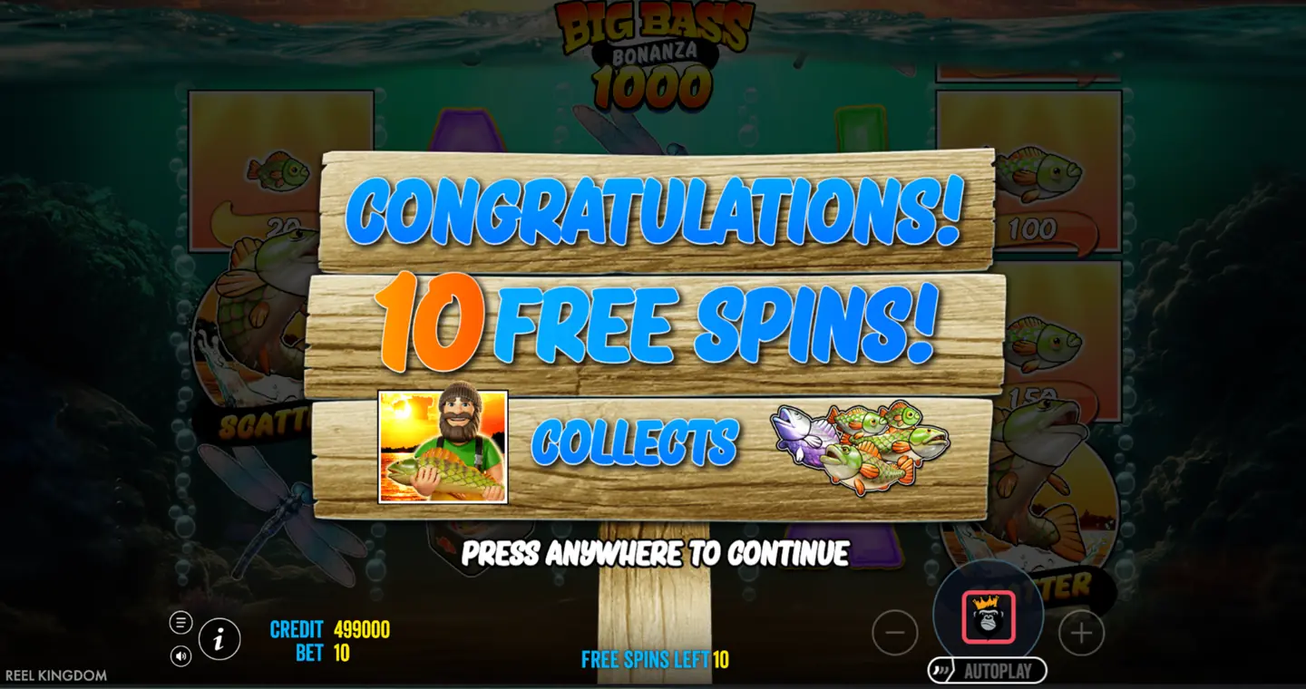 Big Bass Bonanza 1000 free spins