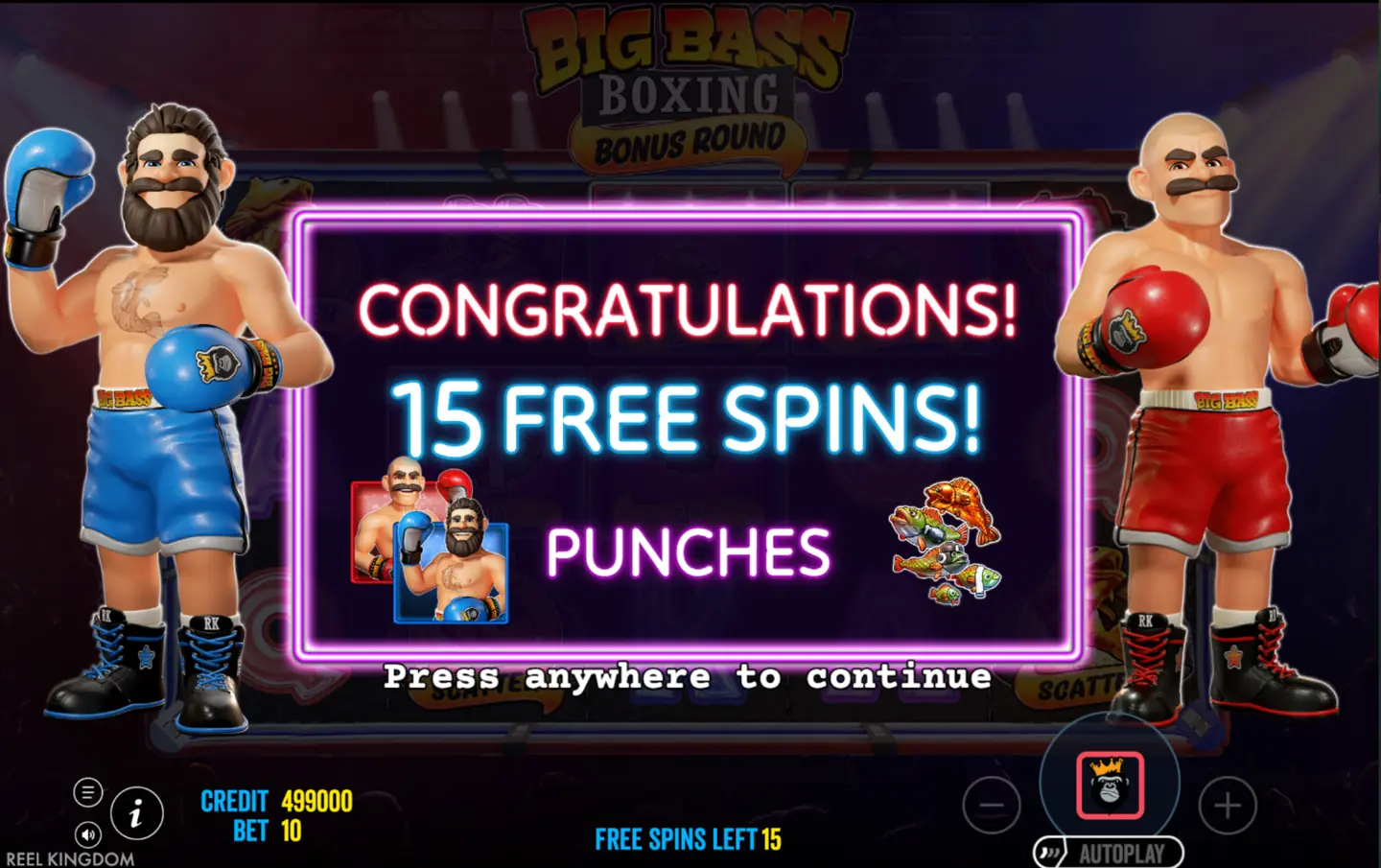 Big Bass Boxing Bonus Round free spins