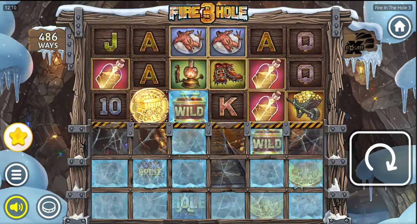 Fire in the Hole 3 slot main game screen