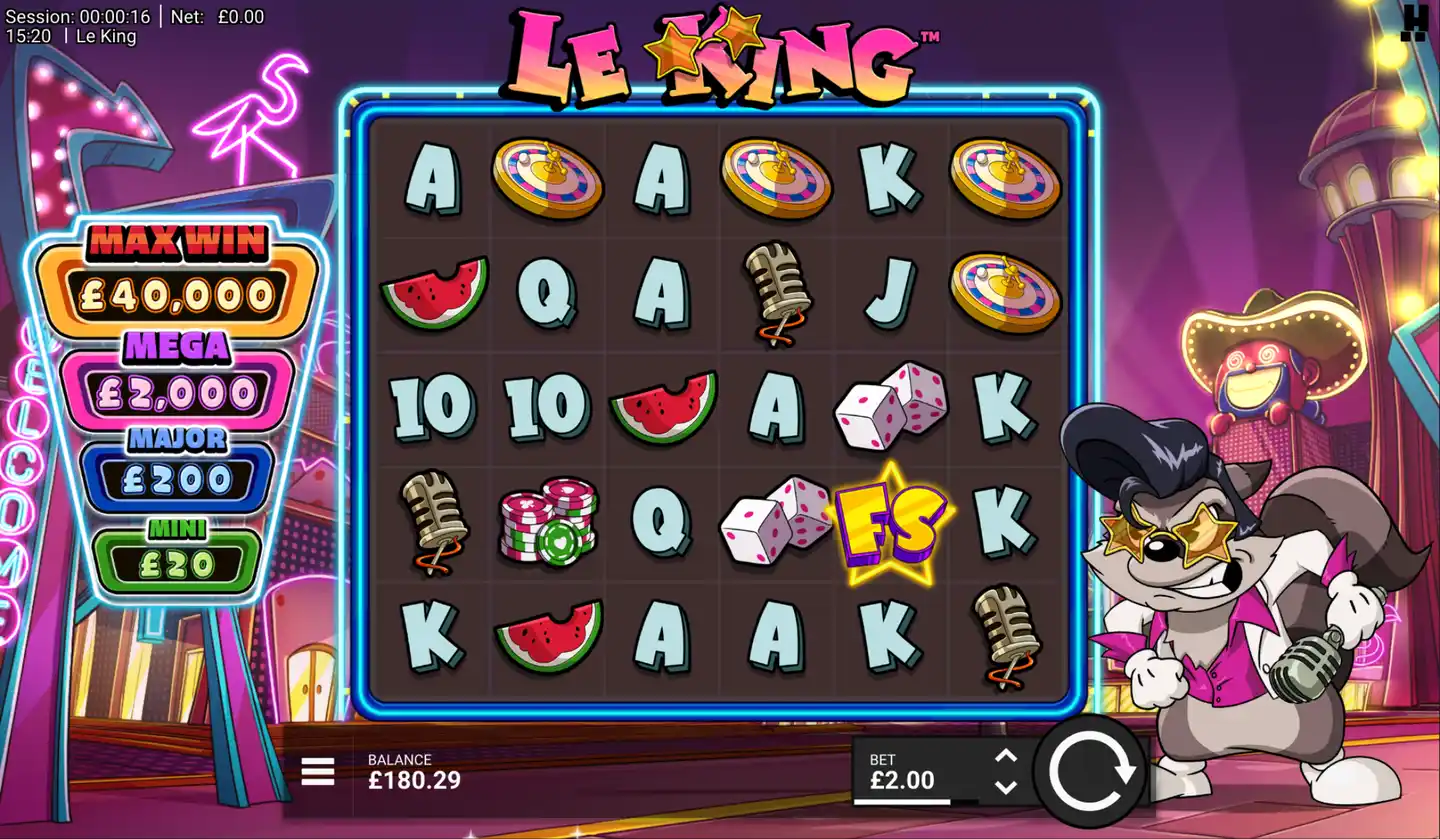 Le King slot main game screen