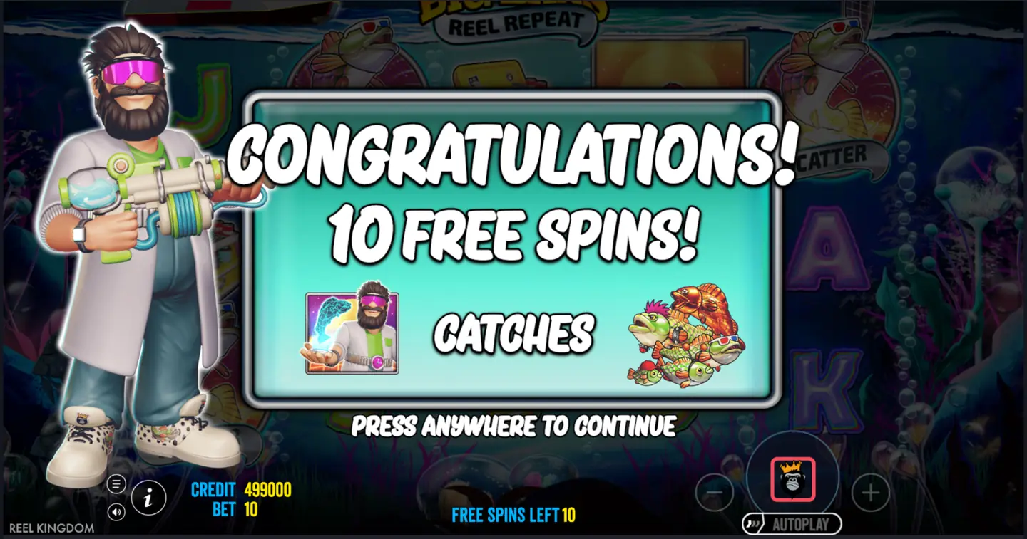 Big Bass Reel Repeat free spins