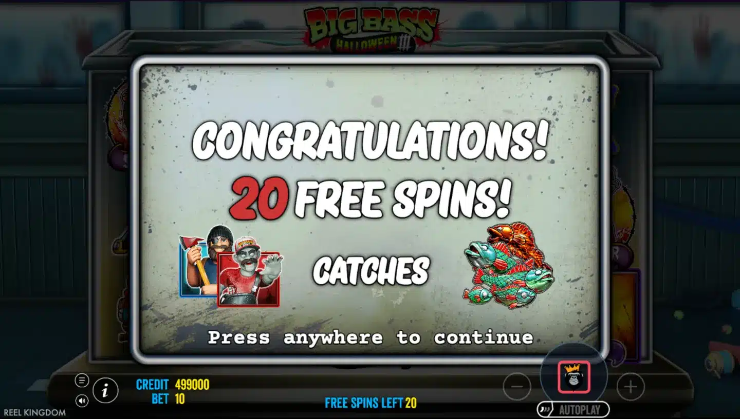 Big Bass Halloween 3 free spins
