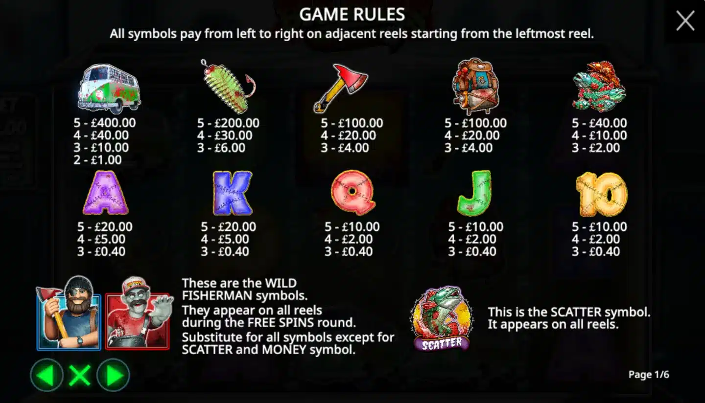 Big Bass Halloween 3 paytable