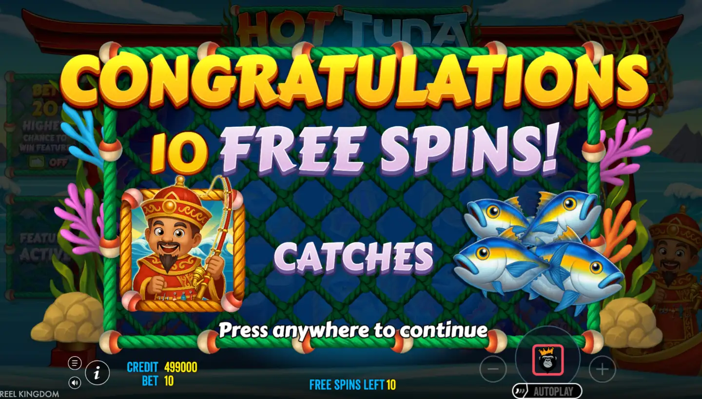 Hot Tuna free spins