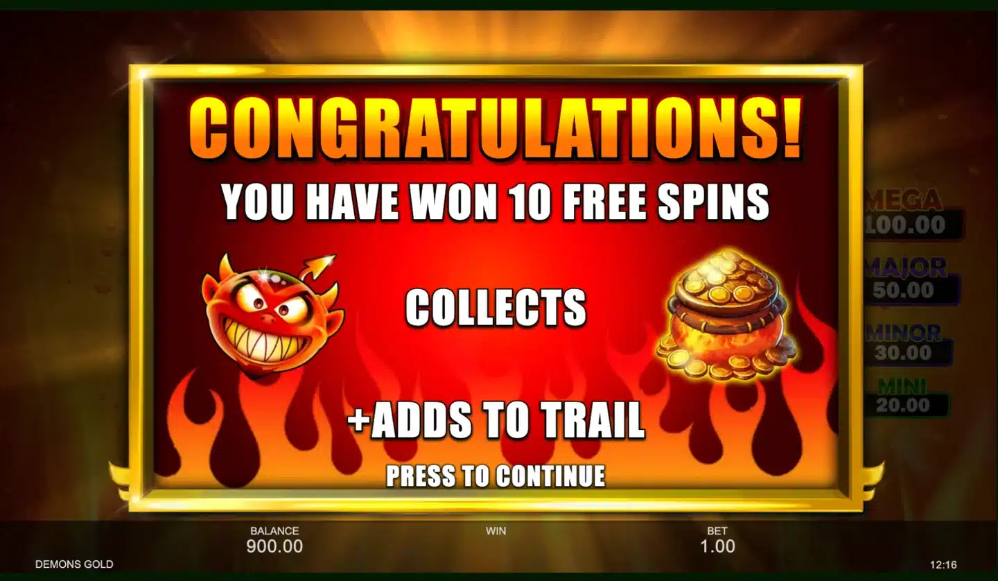 Demon's Gold free spins