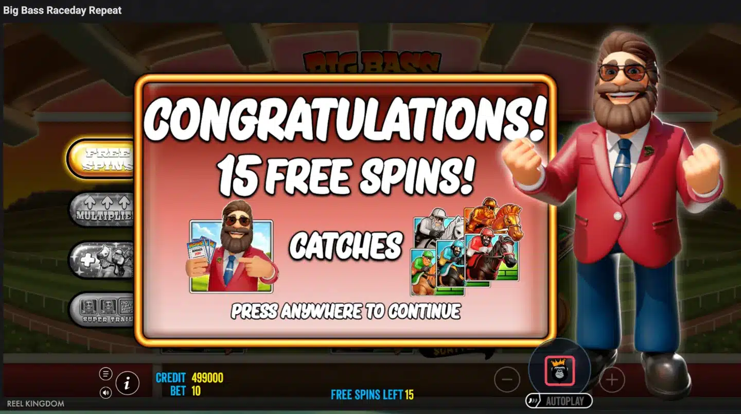 Big Bass Raceday Repeat free spins