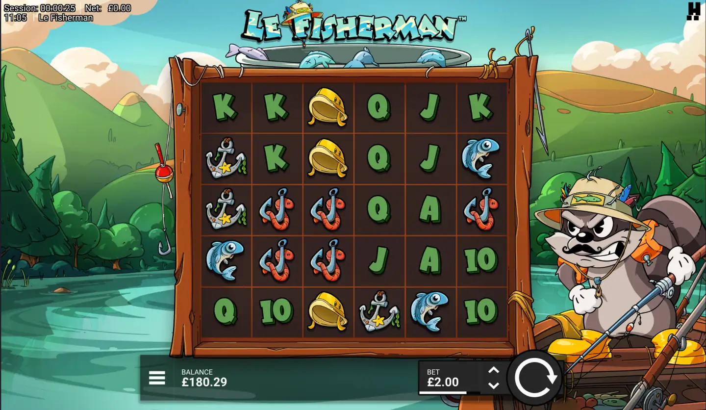 Le Fisherman slot main game screen