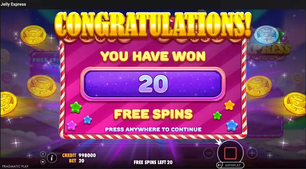 Jelly Express free spins