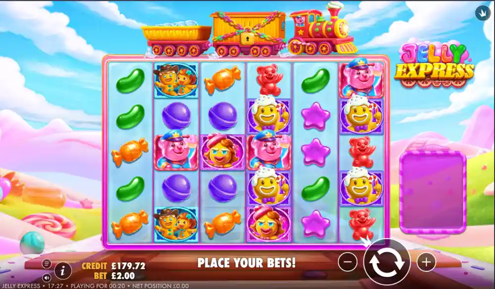Jelly Express slot main game screen