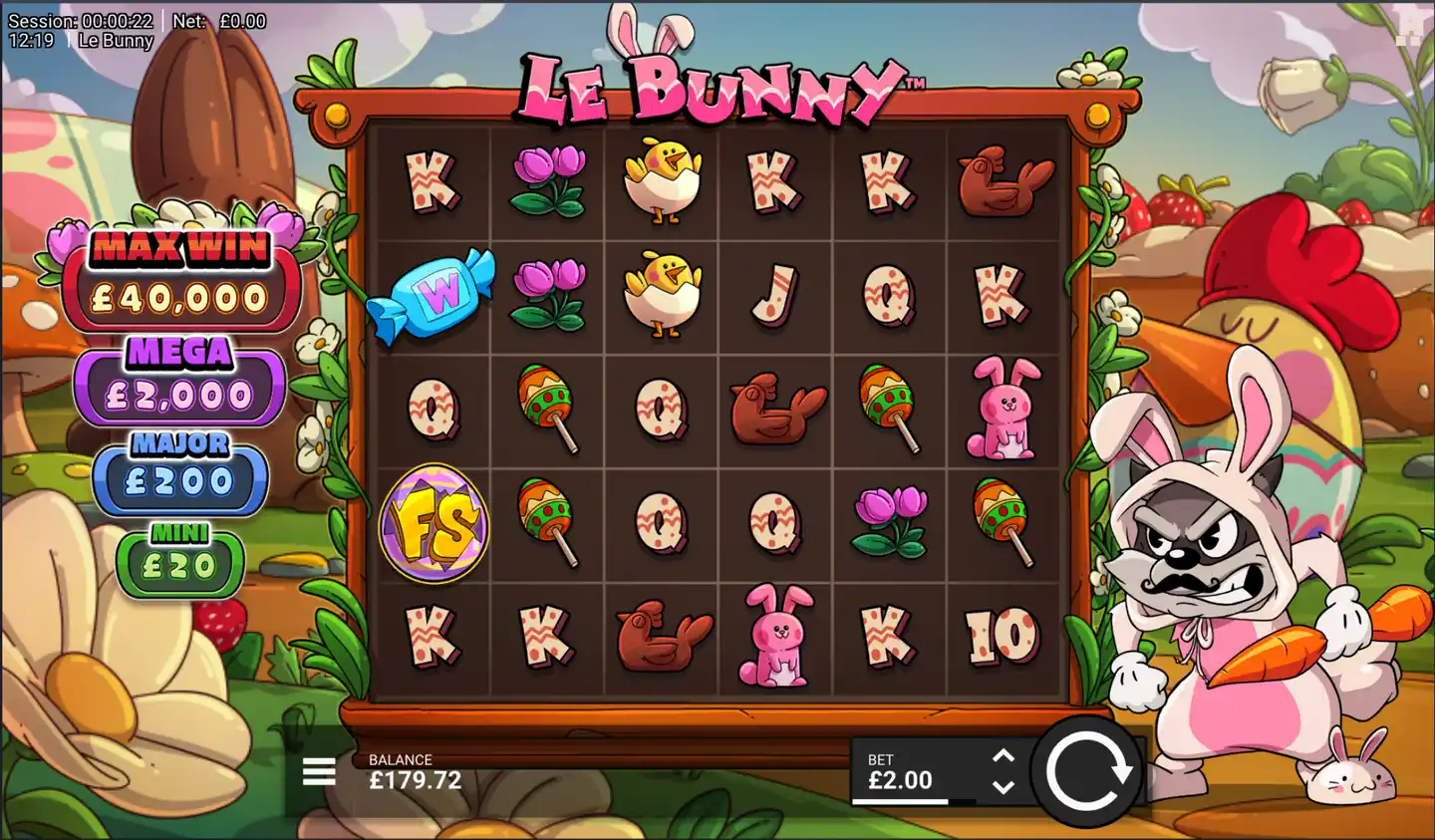 Le Bunny slot main game screen