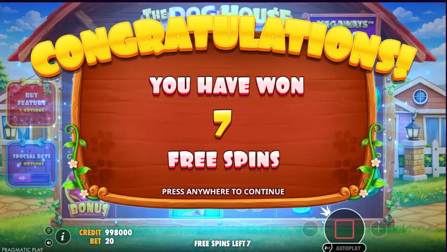 The Dog House Megaways 1000 slot free spins